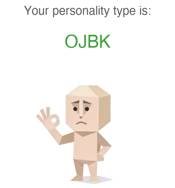 OJBK personality illustration