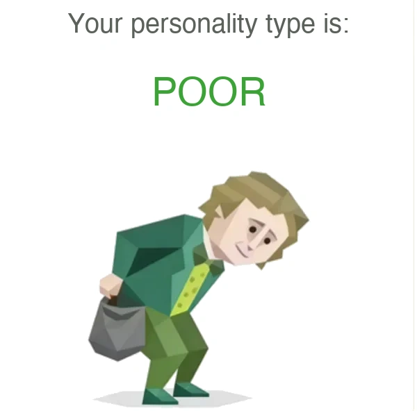 POOR personality illustration
